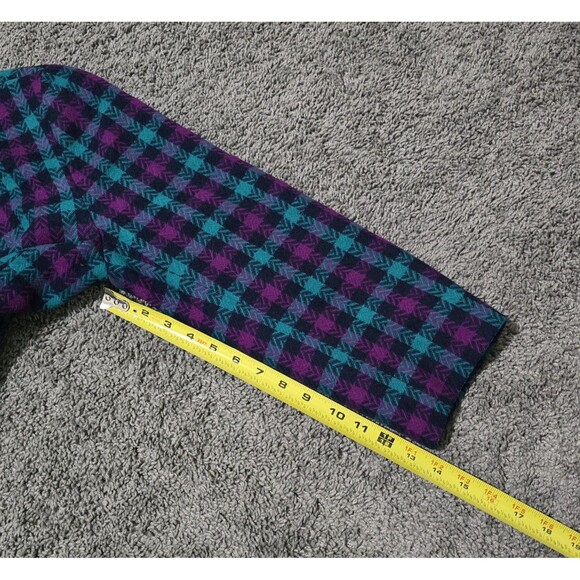 Pendleton Vintage Wool Blazer Womens Size 16 Blue Purple Button Up Jacket - Picture 7 of 12